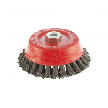 74678 | Щетка для УШМ, 125 мм, М14, "чашка", двухрядная, крученая проволока 0,35 мм, MATRIX-1