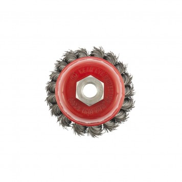 74681 | Щетка для УШМ, 75 мм, М14, "чашка", двухрядная, крученая проволока 0,5 мм, MATRIX-2