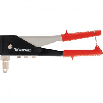 40527 | Заклепочник, 250 мм, переставной 0-90 град, заклепки 2,4-3,2-4,0-4,8 мм, MATRIX-0
