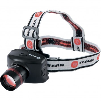 90567 | Фонарь наголовный Zoom, 3 W Led CRE Q5, 160Лм, 100 м, 3 режима: 100%-50%-строб, 3 х ААА, STERN-0