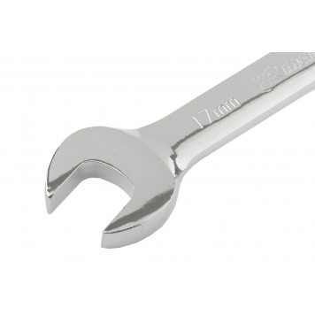 14869 | Ключ комбинированный трещоточный, 17 мм, CrV, шарнирный, зеркальный хром, MATRIX PROFESSIONAL-1