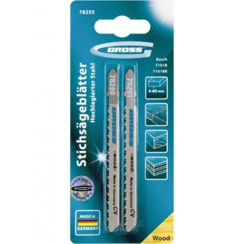 78255 | Набор полотен для электролобзика по дереву, 2 шт, (T101B+T101BR), GROSS-0