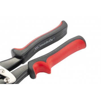 78330 | Ножницы по металлу, 250 мм, пряморежущие, для тонкого металла, обрезиненные рукоятки, MATRIX-2