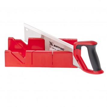 22550 | Стусло пластиковое, 300 х 100 мм, обушковая пила 350 мм, двухкомпонентная рукоятка., MATRIX-0