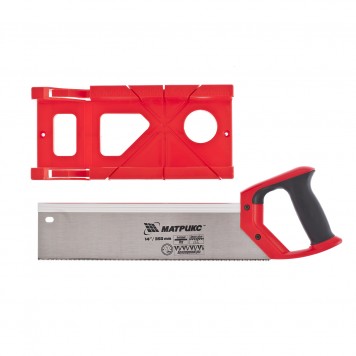 22550 | Стусло пластиковое, 300 х 100 мм, обушковая пила 350 мм, двухкомпонентная рукоятка., MATRIX-2