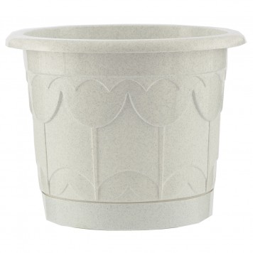 69232 | Горшок с поддоном, мрамор, 2,9 л, PALISAD ТЮЛЬПАН-0