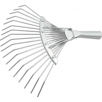 61781 | Грабли веерные 18 зубьев, с черенком, оцинкованные, круглый зуб, СИБРТЕХ-1