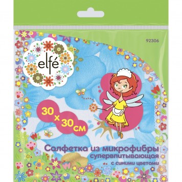92306 | Салфетки из микрофибры синие 300 х 300 мм, ELFE-1