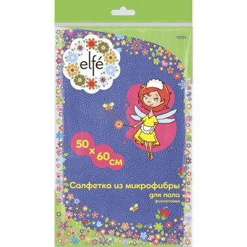92331 | Салфетка из микрофибры для пола, фиолетовая, 500 х 600 мм, ELFE-1