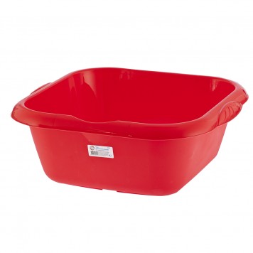 92987 | Таз пластмассовый квадратный 18 л, красный, ELFE-2