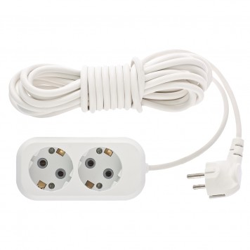 95762 | Удлинитель бытовой серия УХз-10, с заземлением, 5 м, 2 розетки, 10А, STERN-0