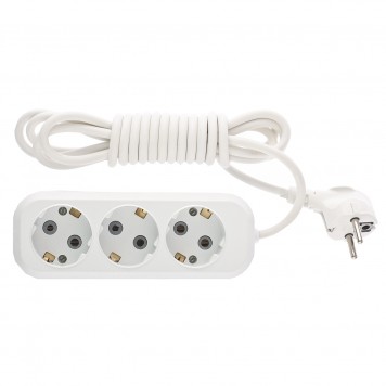 95766 | Удлинитель бытовой серия УХз-10, с заземлением, 3 м, 3 розетки, 10 A, STERN-0