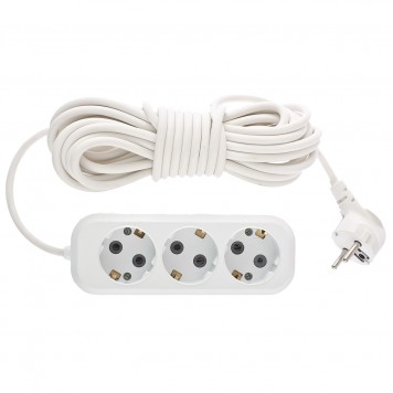 95768 | Удлинитель бытовой серия УХз-10, с заземлением, 7 м, 3 розетки, 10А, STERN-0