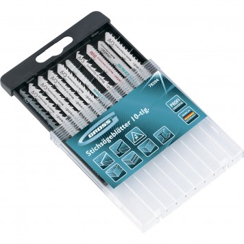 78294 | Набор полотен для электролобзика универсальный, 10 шт, Profi, пластиковый кейс, GROSS-2