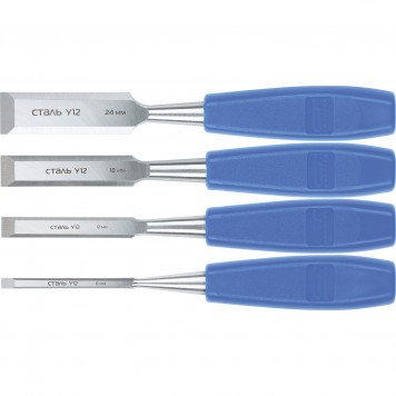 24422 | Набор стамесок плоских, 4 шт, 6-12-18-24 мм, СИБРТЕХ-0