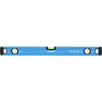 34430 | Уровень алюминиевый, 1500 мм, профиль 1,6 мм, фрезерованный, ударопрочные заглушки, 3 глазка, БАРС-0