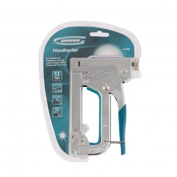 41000 | Степлер мебельный регулируемый (Handwerker), стальной корпус, тип скобы 53, 4-14 мм, GROSS-4