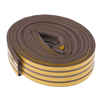 93947 | Уплотнитель, 24 м, профиль "P", коричневый, СИБРТЕХ-0