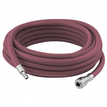 57021 | Шланг пневматический резиновый, 10 x 16 мм, 24 бар, армированный, быстросъемное соединение, 10 м, STELS-0