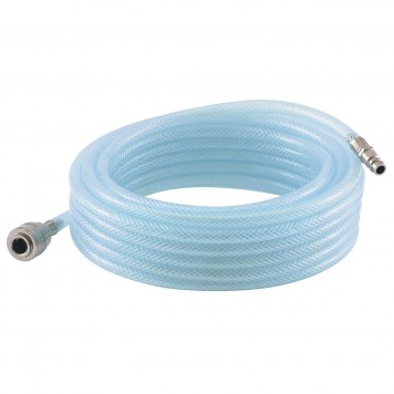 57025 | Шланг пневматический ПВХ, 10 x 16 мм, 18 бар, армированный, прозрачный, быстросъемное соединение, 15 м, STELS-0