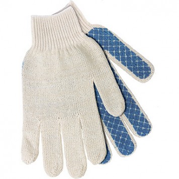 67776 | Перчатки х/б, ПВХ покрытие, шахматный облив, 10 класс Россия, РОССИЯ-1