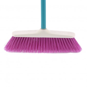 93546 | Щетка пластмассовая для подметания пола, 270 мм, розовая щетина, c черенком, 120 см, D 22 мм, ELFE CLASSIC-0
