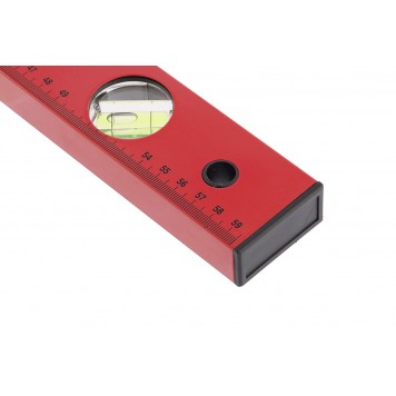 33223 | Уровень алюминиевый, 600 мм, 3 глазка, красный, линейка, MATRIX-1