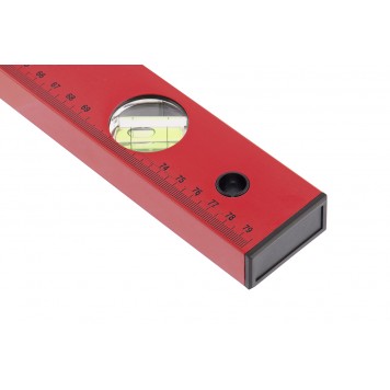 33226 | Уровень алюминиевый, 800 мм, 3 глазка, красный, линейка, MATRIX-1