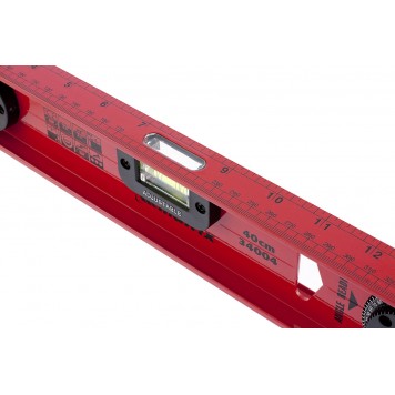 34004 | Уровень алюминиевый "Рельс", 400 мм, 3 глазка, усиленный, MATRIX-2