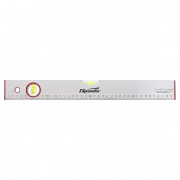 35104 | Уровень алюминиевый, 400 мм, 2 глазка, линейка, SPARTA-0