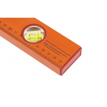 330205 | Уровень алюминиевый, 400 мм, 3 глазка, желтый, линейка, SPARTA-1