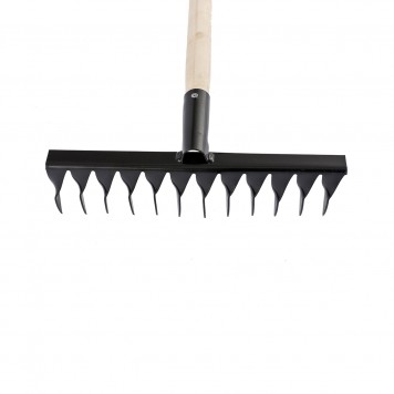 61744 | Грабли 12-зубые, 300 мм, с черенком, витые, СИБРТЕХ-1