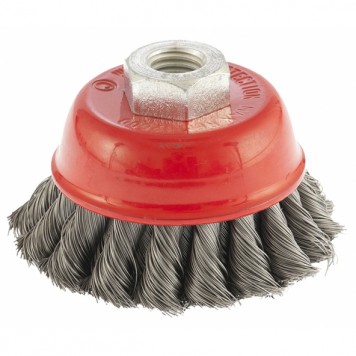 74676 | Щетка для УШМ, 75 мм, М14, "чашка", двухрядная, крученая проволока 0,35 мм, MATRIX-0