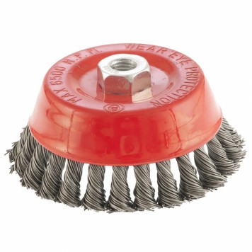 74625 | Щетка для УШМ, 125 мм, М14, "чашка", крученая проволока 0,8 мм, MATRIX-0