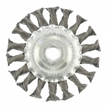 74631 | Щетка для УШМ 100 мм, М14, плоская, крученая проволока 0,35 мм, MATRIX-0