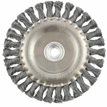 74641 | Щетка для УШМ 150 мм, М14, плоская, крученая проволока 0,5 мм, MATRIX-0