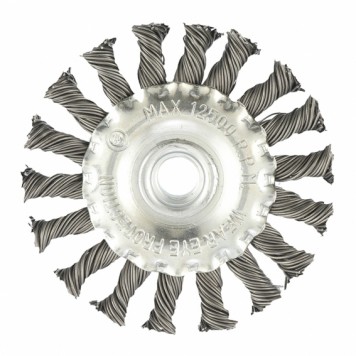 74643 | Щетка для УШМ 100 мм, М14, плоская, крученая проволока 0,8 мм, MATRIX-0