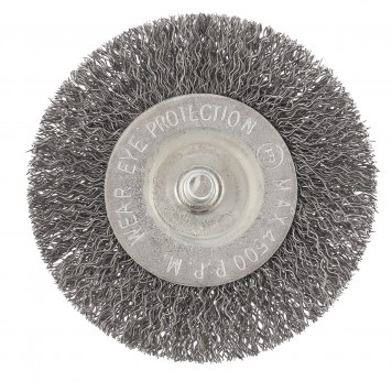 744487 | Щетка для дрели, 75 мм, плоская со шпилькой, витая проволока, СИБРТЕХ-0