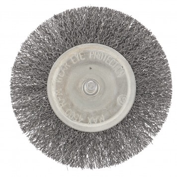 744507 | Щетка для дрели 100 мм, плоская со шпилькой, витая проволока, СИБРТЕХ-0