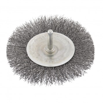 744507 | Щетка для дрели 100 мм, плоская со шпилькой, витая проволока, СИБРТЕХ-1