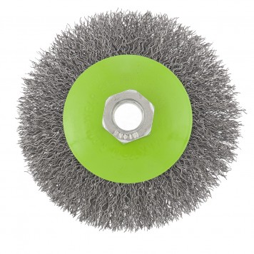 746087 | Щетка для УШМ, 100 мм, М14, "тарелка", витая проволока, СИБРТЕХ-0