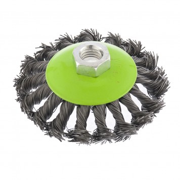 746097 | Щетка для УШМ, 100 мм, М14, "тарелка", крученая металлическая проволока, СИБРТЕХ-2