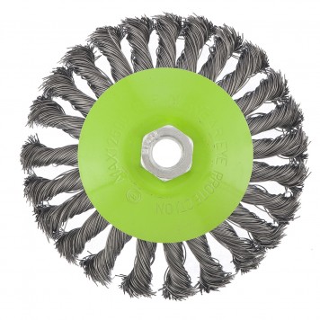 746117 | Щетка для УШМ, 125 мм, М14, "тарелка", крученая металлическая проволока, СИБРТЕХ-0