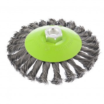 746117 | Щетка для УШМ, 125 мм, М14, "тарелка", крученая металлическая проволока, СИБРТЕХ-1