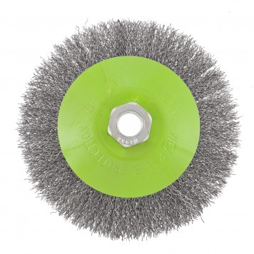 746167 | Щетка для УШМ, 125 мм, М14, "тарелка", витая проволока, СИБРТЕХ-0