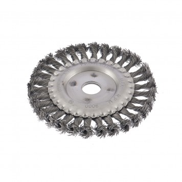 746347 | Щетка для УШМ 150 мм, посадка 22,2 мм, плоская, крученая металлическая проволока, СИБРТЕХ-1