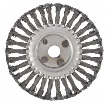 746367 | Щетка для УШМ 175 мм, посадка 22,2 мм, плоская, крученая металлическая проволока, СИБРТЕХ-0