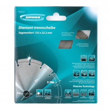 73011 | Диск алмазный, 115 х 22,2 мм, сегментный, упорядоченный алмаз, сухая резка, GROSS-2