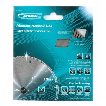 73028 | Диск алмазный, 115 х 22,2 мм, турбо с лазерной перфорацией, сухая резка, GROSS-2