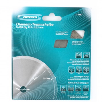 730367 | Диск алмазный, 115 х 22,2 мм, сплошной, мокрая резка, GROSS-2